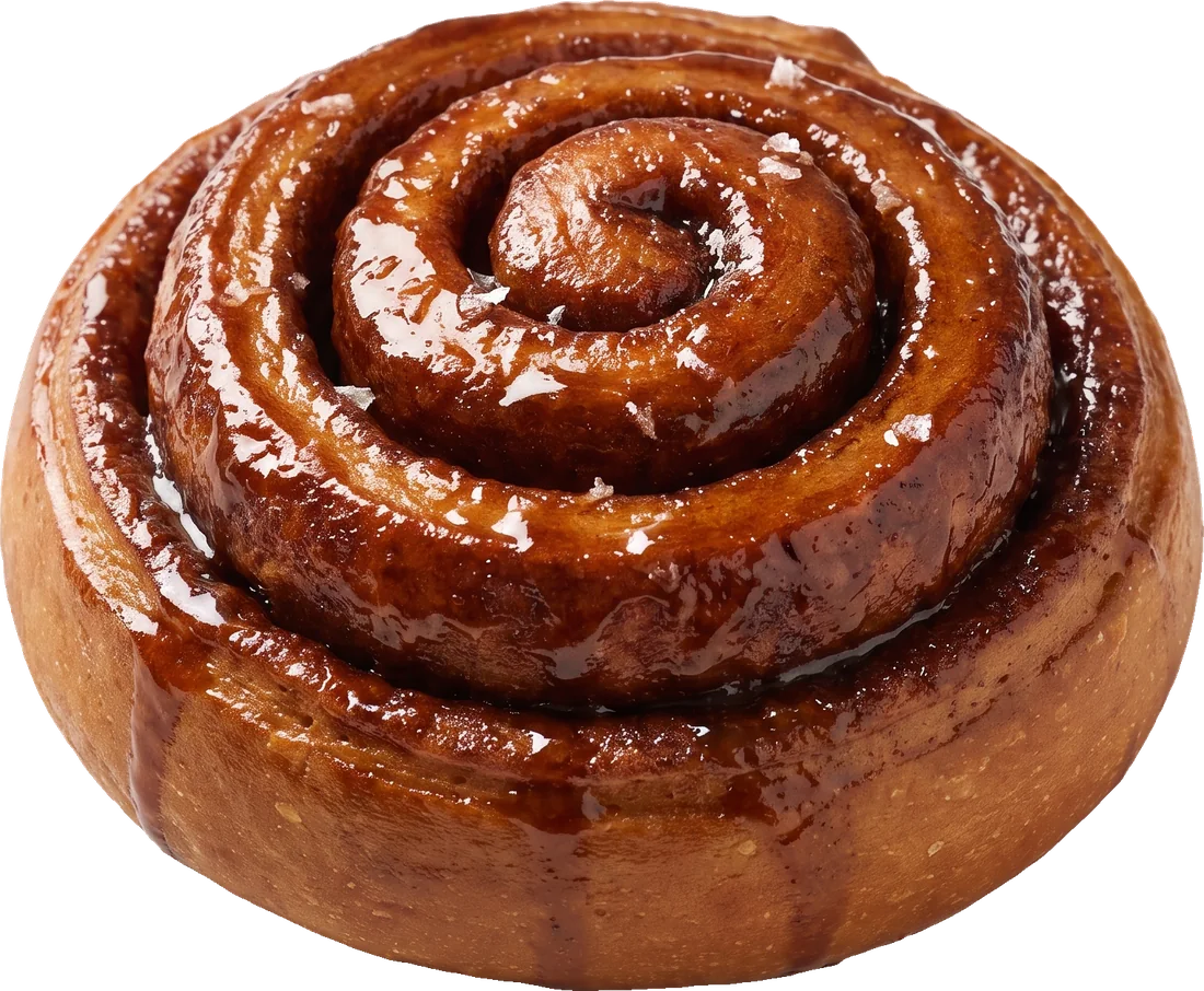 A cinnamon swirl bun